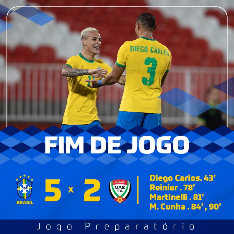 Brasil goleia os Emirados &Aacute;rabes no &uacute;ltimo teste antes das Olimp&iacute;adas
